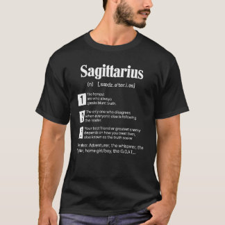 T-shirt Sagittarius Définition Drôle