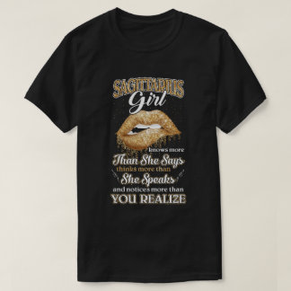 T-shirt Sagittarius Girl En Sait Plus Qu'Elle Ne Dit Novem