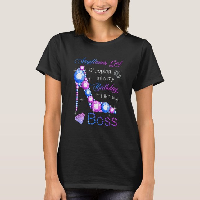 T-shirt Sagittarius Girl Entrant Dans Mon Anniversaire Com (Devant)