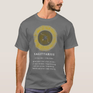 T-shirt Sagittarius Sagi Symbole zodiaque Horoscope Cosmos