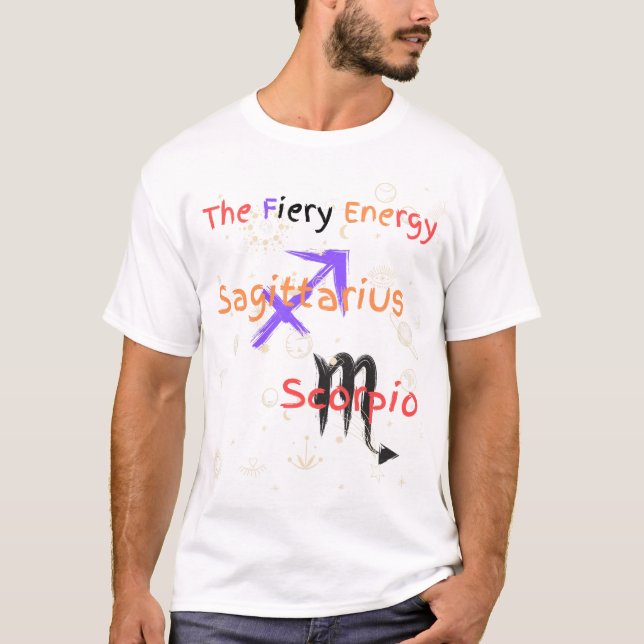 T-shirt Sagittarius Scorpio Couple Zodiac (Devant)