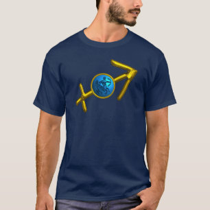 T-SHIRT SAGITTARIUS, SIGNE D'ANNIVERSAIRE DE ZODIAC BLEU O