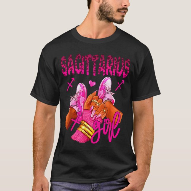T-shirt Sagittarius Zodiac Sign Birthday Queens Horoscope  (Devant)