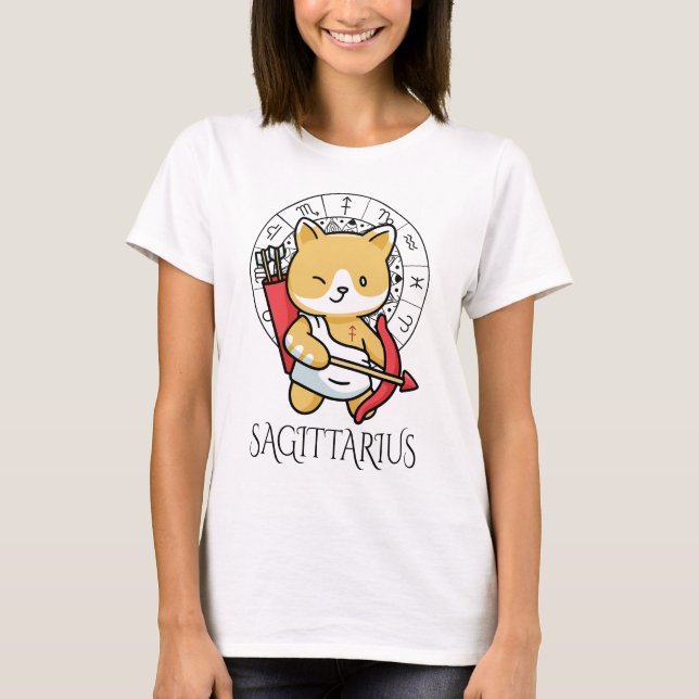 T-shirt Sagittarius Zodiak Women White (Devant)