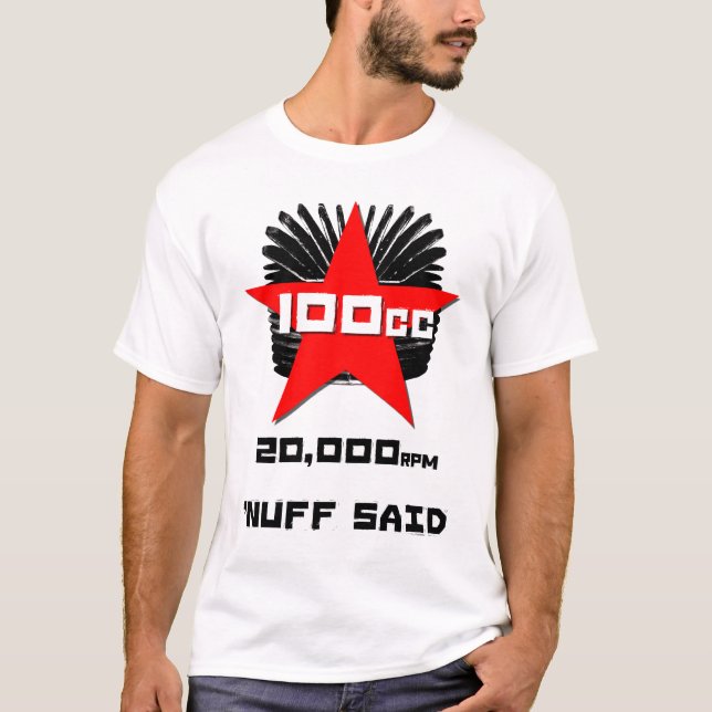 T-shirt said de nuff de 100cc 20.000 t/mn ' (Devant)
