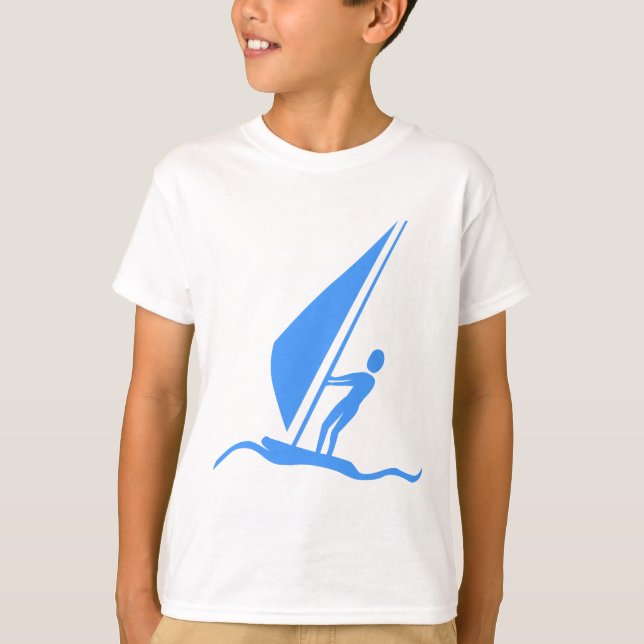 T-shirt Sailboarding - Bleu Bébé (Devant)