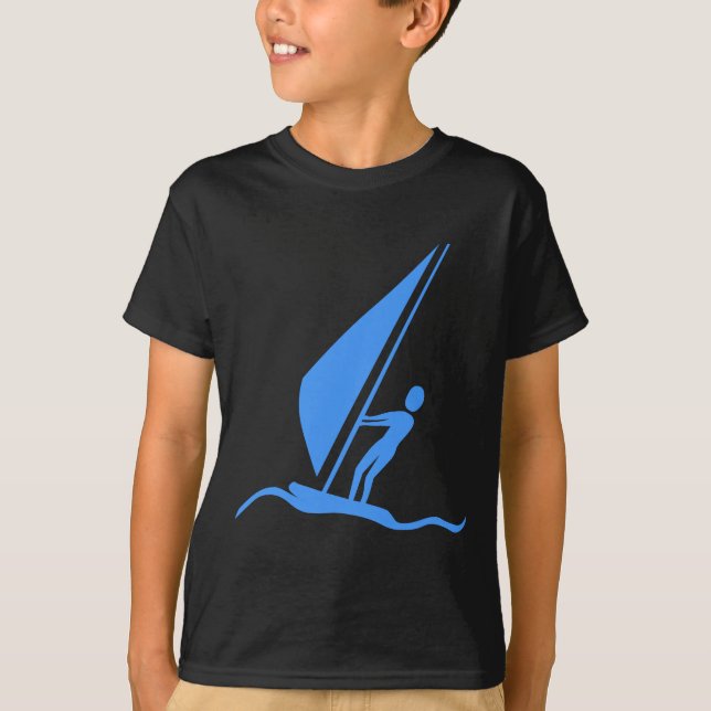 T-shirt Sailboarding - Bleu Bébé (Devant)
