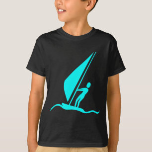 T-shirt Sailboarding - Cyan
