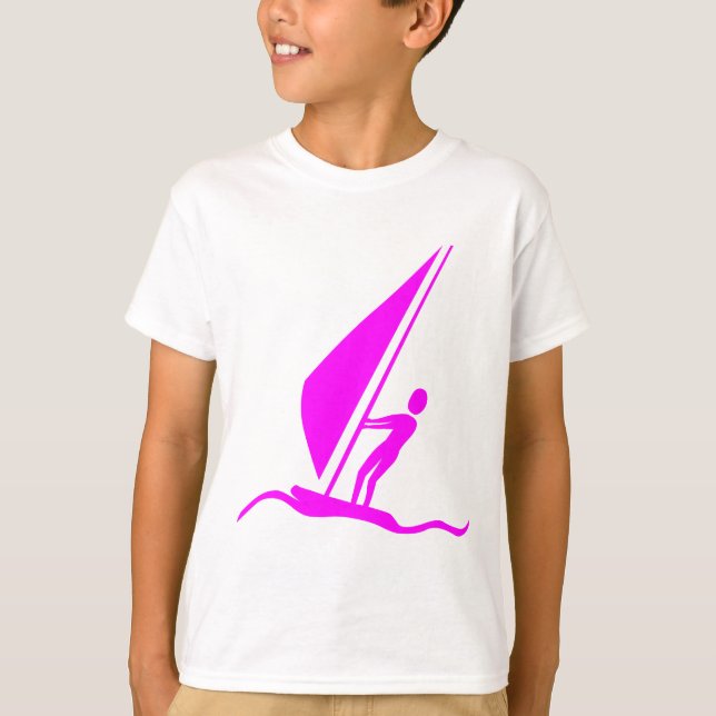 T-shirt Sailboarding - Magenta (Devant)