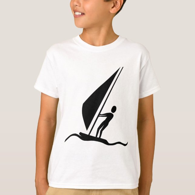 T-shirt Sailboarding - Noir (Devant)