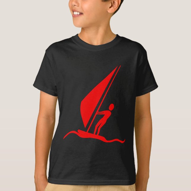 T-shirt Sailboarding - Rouge (Devant)