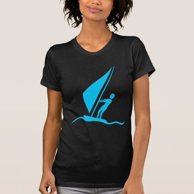 T-shirt Sailboarding - Sky Blue (Devant)