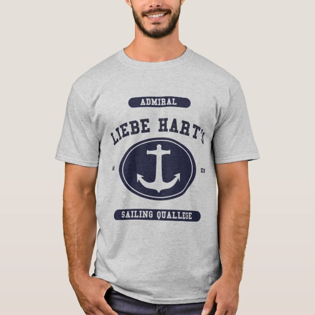 T-shirt Sailing Quallege d'amiral Liebe Hart's (Devant)