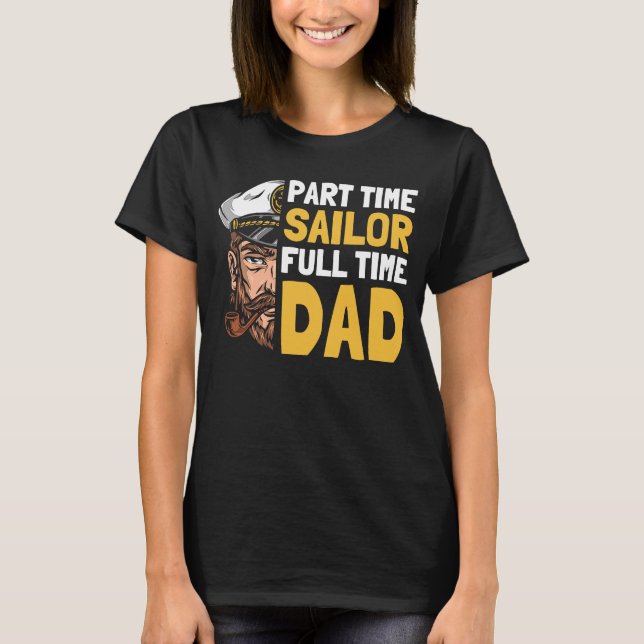 T-shirt Sailor Father Captain Sailboat  Boat Sailing Dad (Devant)