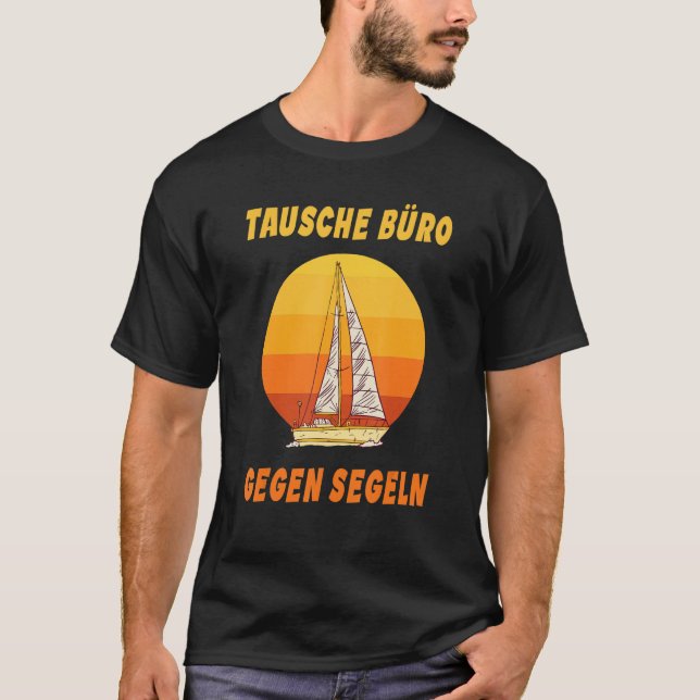 T-shirt Sailor swap office against sailing sailboat (Devant)