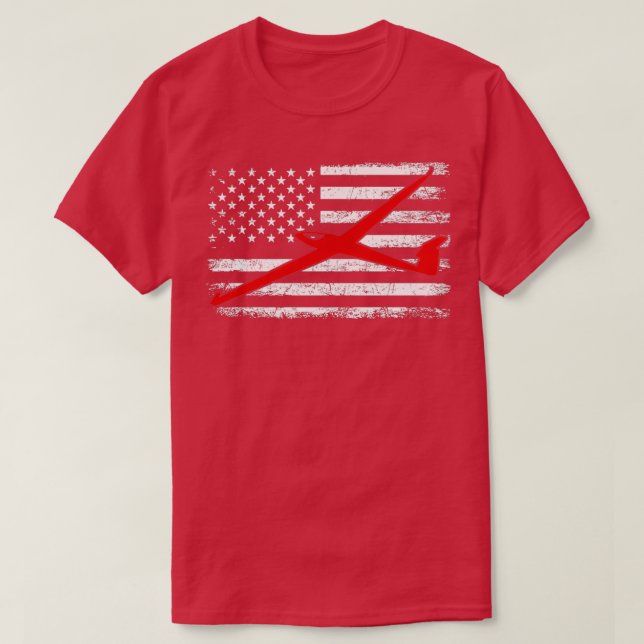 T-shirt sailplane american flag sailplane glider  (2)  (Design devant)