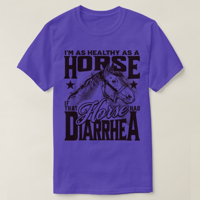 T-shirt Sain comme un cheval si ce cheval avait un Funn de (Design devant)