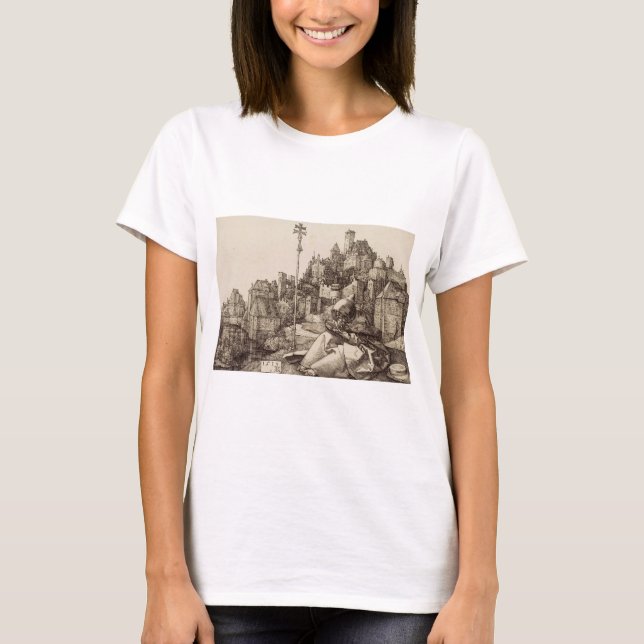 T-shirt Saint Anthony Lecture par Albrecht Durer (Devant)