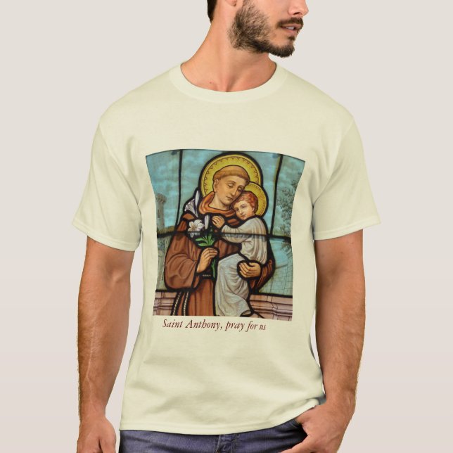 T-shirt Saint Anthony prier pour nous Chemise religieuse c (Devant)