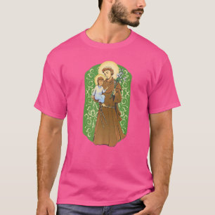 T-shirt Saint Antoine De Padoue Et Christ Enfant Mignonne 