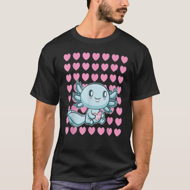 T-shirt Saint Axolotl Saint Valentin Je t'aime Promenade A (Devant)