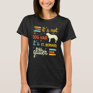 T-shirt Saint Bernard Chien Cheveux Cheveux Cheveux Saint