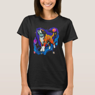 T-shirt Saint Bernard Chien dans l'espace