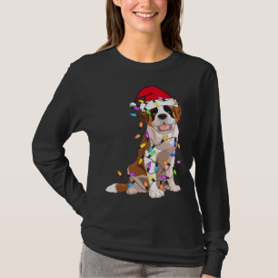 T-shirt Saint Bernard Chien Xmas Décor clair Chien de Noël