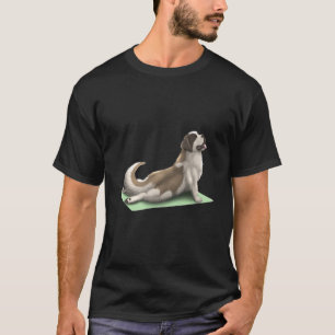 T-shirt Saint Bernard Chien Yoga Pose Méditation Zen Entra