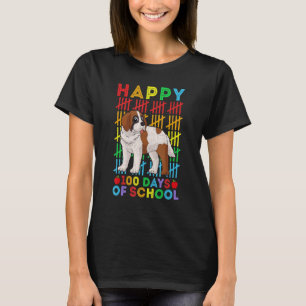 T-shirt Saint Bernard Dog Enseignant Étudiant Heureux 100 