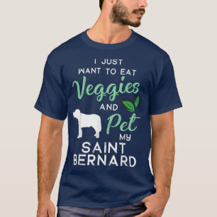 T-shirt Saint Bernard Funny Vegan Propriétaire Amoureux de