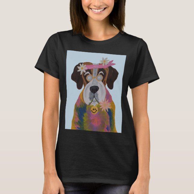 T-shirt Saint Bernard Hippie (Devant)