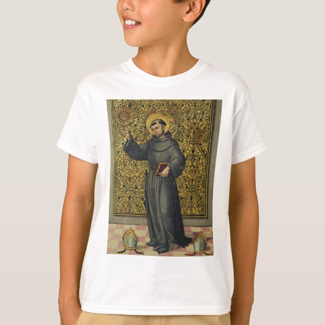 T-shirt Saint Bernardin de Sienne Art de style Renaissance (Devant)