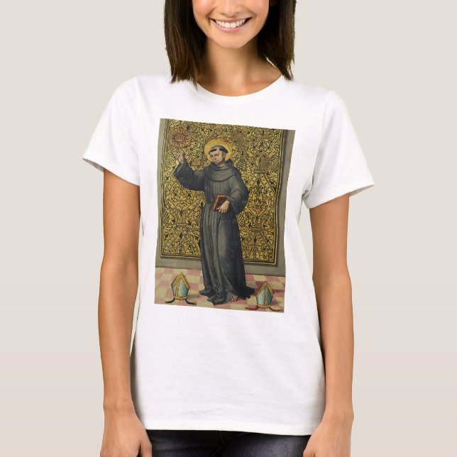 T-shirt Saint Bernardin de Sienne Art de style Renaissance (Devant)