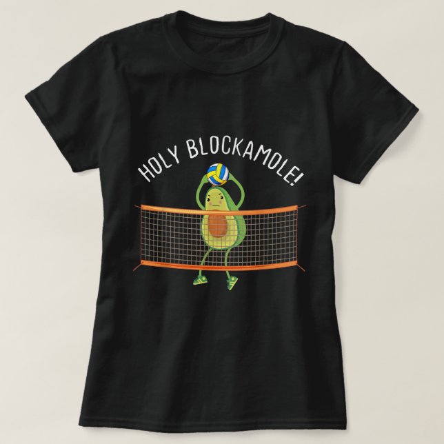 T-shirt Saint Blockamole Volleyball mignon Amusant (Design devant)