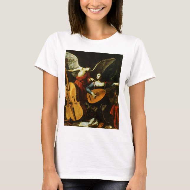T-shirt Saint Cecilia et l'ange par Carlo Saraceni (Devant)