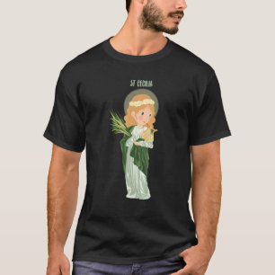 T-shirt Saint Cecilia Patron Saint des Musiciens Musi cath
