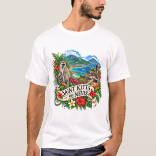 T-shirt Saint-Christophe-et-Niévès aquarelle des C
