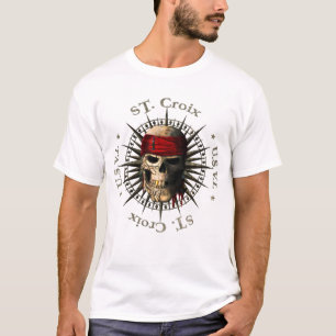 T-shirt Saint Croix USVI Pirate Skull