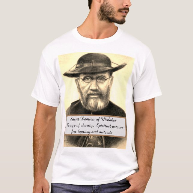 T-shirt Saint Damien mécène des exclus (Devant)