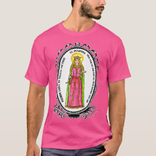 T-shirt Saint Dymphna Purity Lily Patron Saint Mental Heal