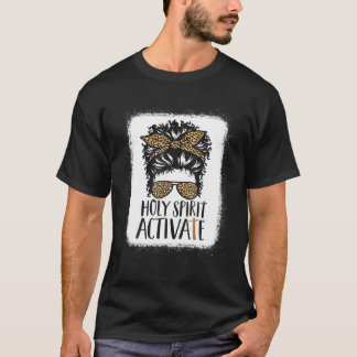 T-shirt Saint-Esprit Activé Black Maman Vie Leopard Messy