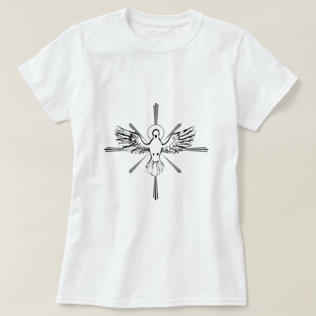 T-shirt Saint Esprit Dove Louange Jésus Pentecôte (Design devant)
