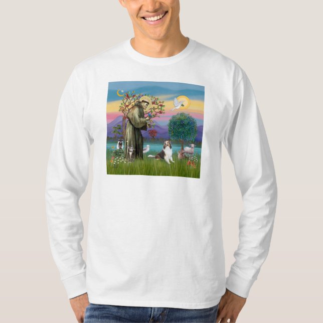 T-shirt Saint François avec Animaux - personnalisable (Devant)