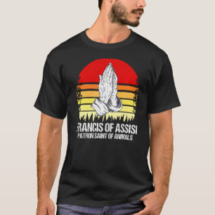 T-shirt Saint François d'Assise Catholicisme Mains en priè