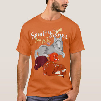 T-shirt Saint François d'Assise Patron des Animaux Wolf An