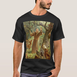 T-shirt Saint François d'Assise prêchant aux animaux