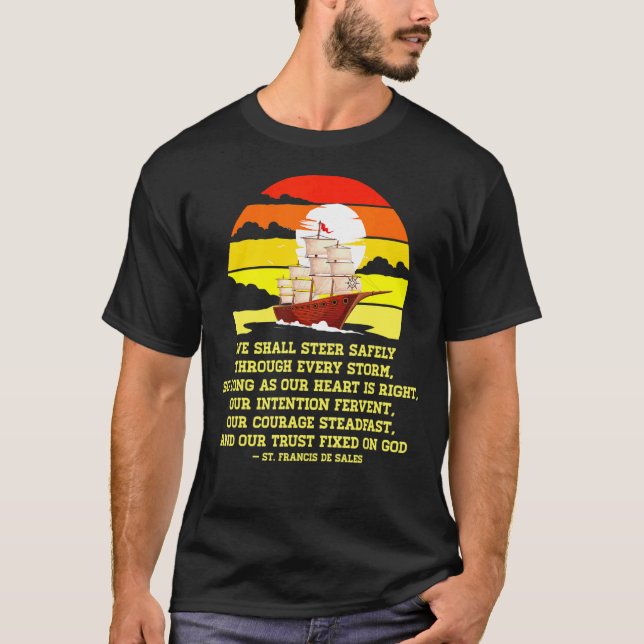 T-shirt Saint François de Sales Citations Catholiques  Con (Devant)