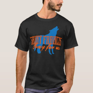 T-shirt Saint François et le loup Assisi Priez pour nous C