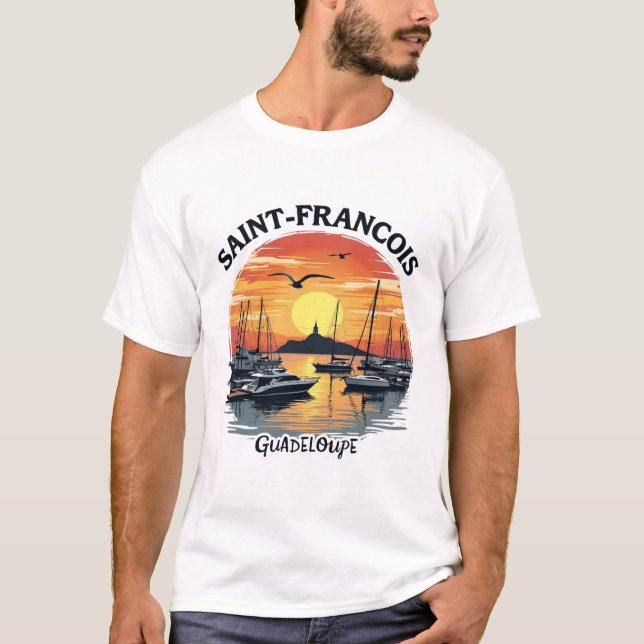 T-Shirt Saint-François Guadeloupe Sunset | Tee (Devant)